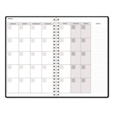 House of Doolittle™ Recycled Non-Dated Monthly/Weekly Planner, Black and White Floral, Black/White Cover, Undated (HOD212149) Each