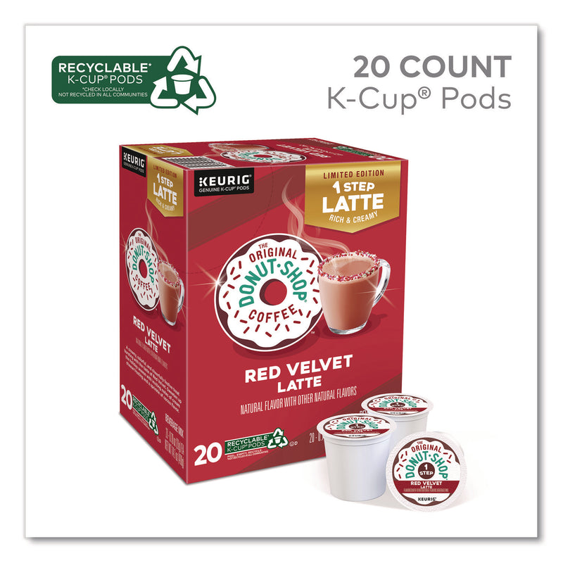 The Original Donut Shop® Red Velvet One-Step Latte K-Cup, 20/Box (DSP5000362053) Box of 20