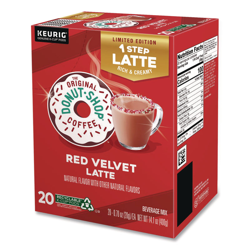 The Original Donut Shop® Red Velvet One-Step Latte K-Cup, 20/Box (DSP5000362053) Box of 20