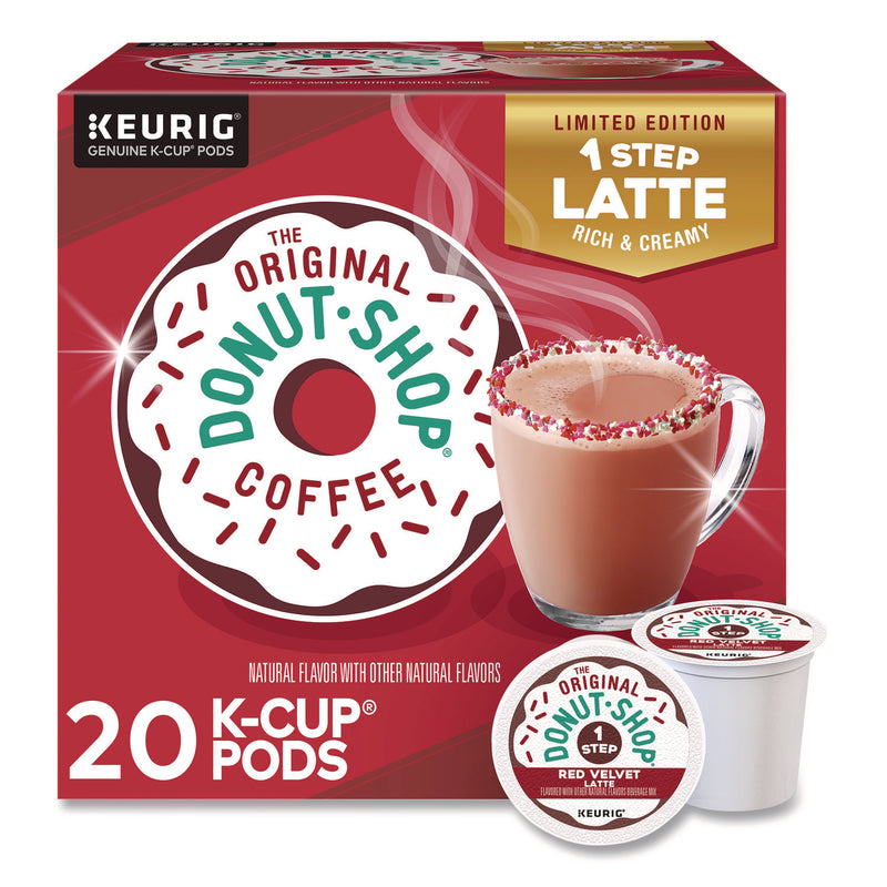 The Original Donut Shop® Red Velvet One-Step Latte K-Cup, 20/Box (DSP5000362053) Box of 20