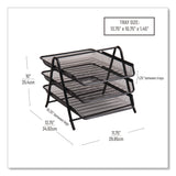 Mind Reader Tiered Metal Mesh Desk Tray Organizer, 3-Tier, Letter Size, 11.5 x 13.75 x 10, Black (EMS3TPAPERBLK) Each