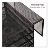 Mind Reader Metal Mesh Desktop Organizer Letter Tray, 6 Sections, Letter Size, 9.15 x 16.75 x 6, Black (EMS4TSIDE2BLK) Each