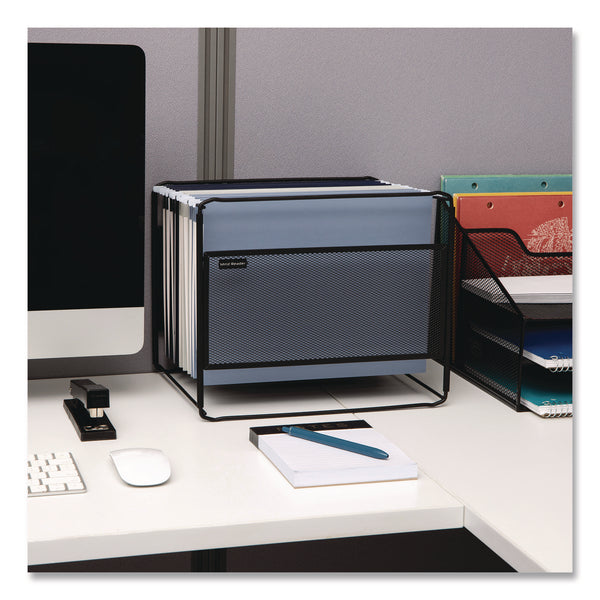 Mind Reader Hanging File Folder Organizer, Letter Size, 13" Long, Black (EMSBOXFILEBLK) Each
