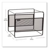 Mind Reader Hanging File Folder Organizer, Letter Size, 13" Long, Black (EMSBOXFILEBLK) Each