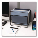 Mind Reader Hanging File Folder Organizer, Letter Size, 13" Long, Black (EMSBOXFILEBLK) Each
