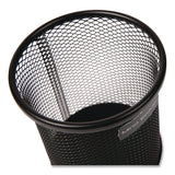 Mind Reader Metal Mesh Utensil Holder, 3.5" dia x 3.7"h, Black, 3/Pack (EMSCLIPMESH3BLK) Pack of 3