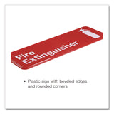 Excello Global Products® Fire Extinguisher Wall Sign, 9" x 3", Red Face, White Graphics, 3/Pack (EXOEGPHD0480S) Pack of 3