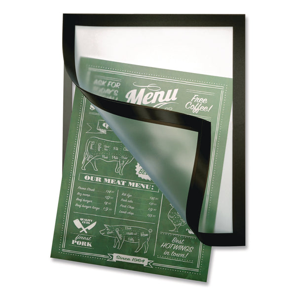 Global Printed Products Indoor Window Sign Holder, 8.5 x 11 Insert, Black Frame, 5/Pack (GPUSPLS8X11FMP) Pack of 5