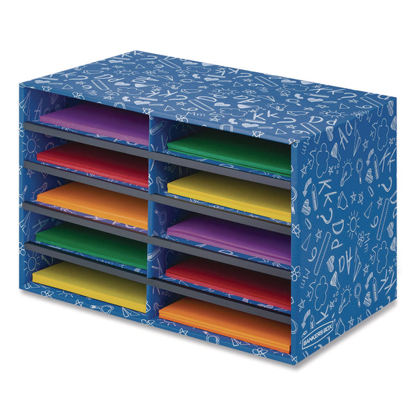 Bankers Box® Classroom Collection Literature Sorter, 10 Sections, 19.5 x 12.27, Blue (FEL3384201) Each