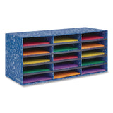 Bankers Box® Classroom Collection Literature Sorter, 15 Sections, 28.5 x 12.37, Blue (FEL3384301) Each
