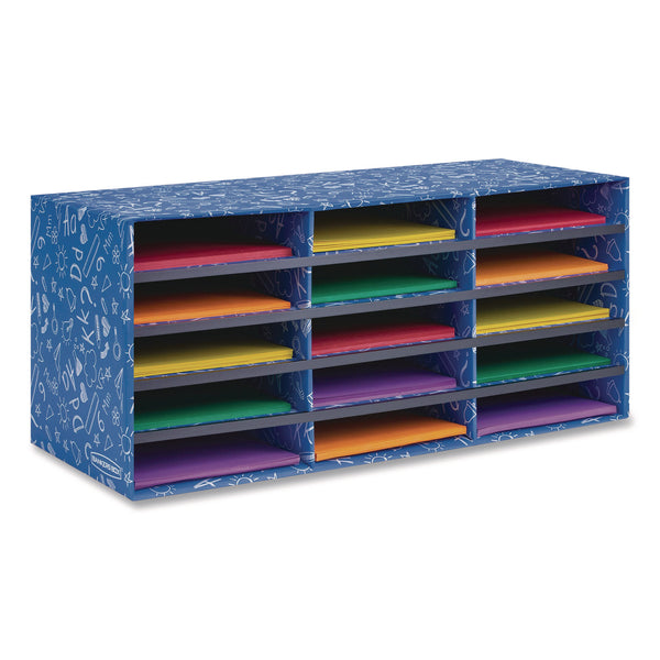 Bankers Box® Classroom Collection Literature Sorter, 15 Sections, 28.5 x 12.37, Blue (FEL3384301) Each