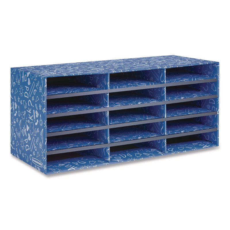 Bankers Box® Classroom Collection Literature Sorter, 15 Sections, 28.5 x 12.37, Blue (FEL3384301) Each