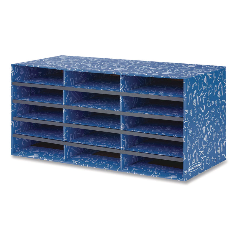 Bankers Box® Classroom Collection Literature Sorter, 15 Sections, 28.5 x 12.37, Blue (FEL3384301) Each