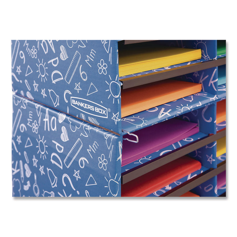 Bankers Box® Classroom Collection Literature Sorter, 15 Sections, 28.5 x 12.37, Blue (FEL3384301) Each