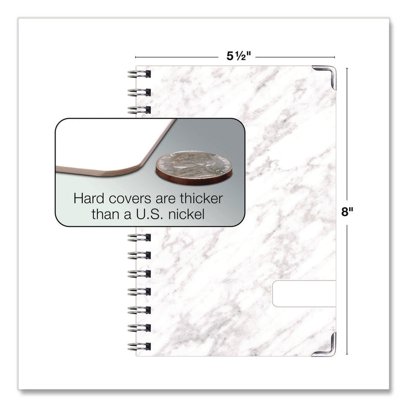 Global Printed Products Marble Weekly/Monthly Planner, Marble Stone Artwork, 8 x 5.5, White/Gray/Silver Cover, 14-Month: Nov 2024 to Dec 2025 (GPUSPLS255804) Each