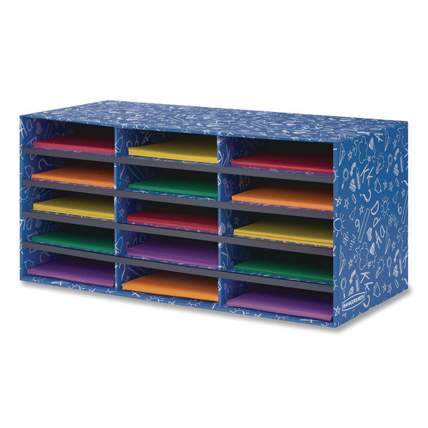 Bankers Box® Classroom Collection Literature Sorter, 15 Sections, 28.5 x 12.37, Blue (FEL3384301) Each