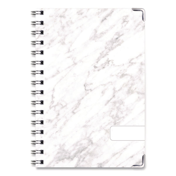 Global Printed Products Marble Weekly/Monthly Planner, Marble Stone Artwork, 8 x 5.5, White/Gray/Silver Cover, 14-Month: Nov 2024 to Dec 2025 (GPUSPLS255804) Each