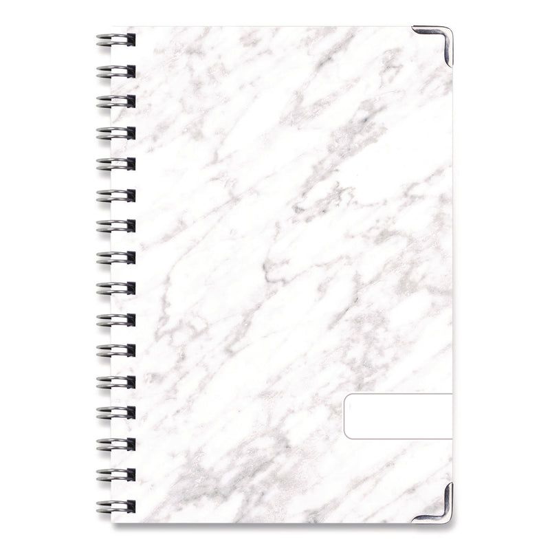 Global Printed Products Marble Weekly/Monthly Planner, Marble Stone Artwork, 8 x 5.5, White/Gray/Silver Cover, 14-Month: Nov 2024 to Dec 2025 (GPUSPLS255804) Each