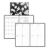 House of Doolittle™ Recycled Non-Dated Monthly/Weekly Planner, Cherry Blossoms, Black/White Cover, Undated (HOD212152) Each