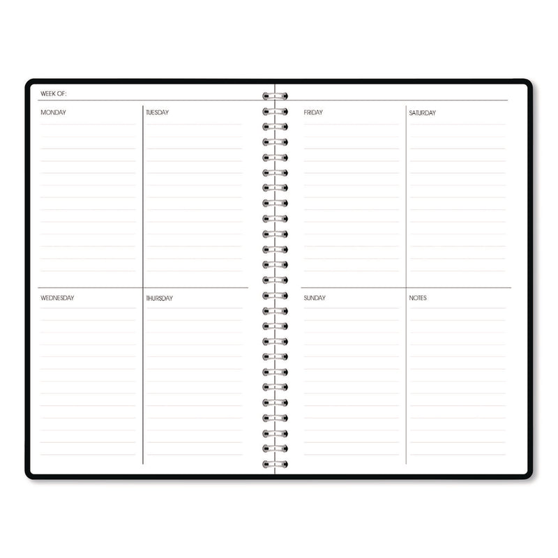 House of Doolittle™ Recycled Non-Dated Monthly/Weekly Planner, Cherry Blossoms, Black/White Cover, Undated (HOD212152) Each