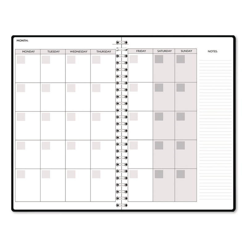 House of Doolittle™ Recycled Non-Dated Monthly/Weekly Planner, Cherry Blossoms, Black/White Cover, Undated (HOD212152) Each