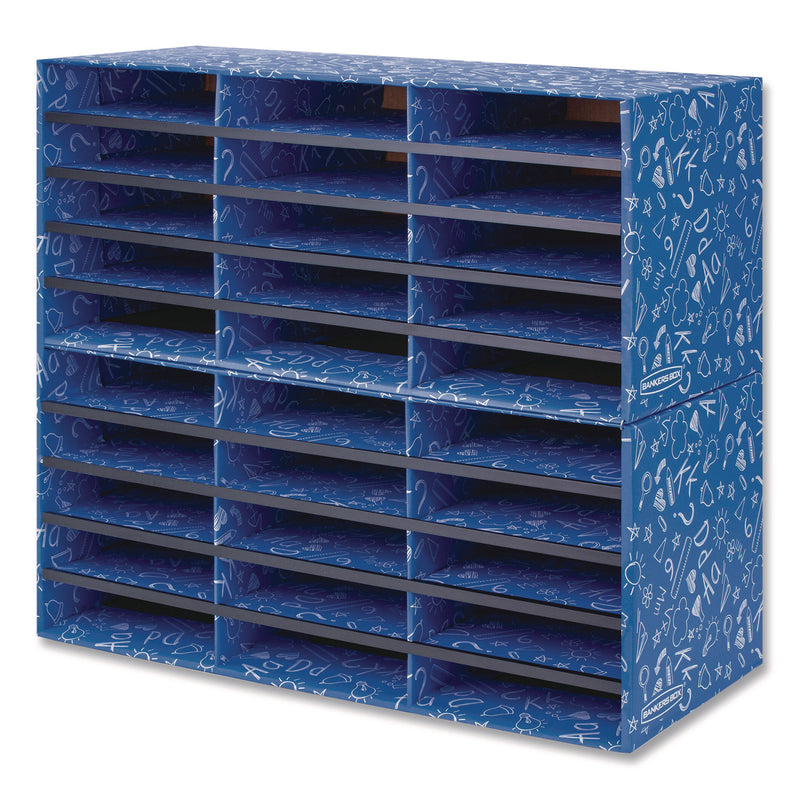 Bankers Box® Classroom Collection Literature Sorter, 30 Sections, 28.5 x 12.37, Blue, 2/Carton (FEL3384401) Case of 2