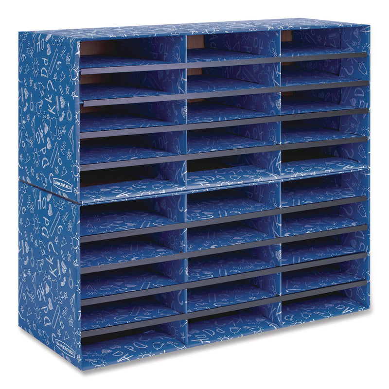 Bankers Box® Classroom Collection Literature Sorter, 30 Sections, 28.5 x 12.37, Blue, 2/Carton (FEL3384401) Case of 2