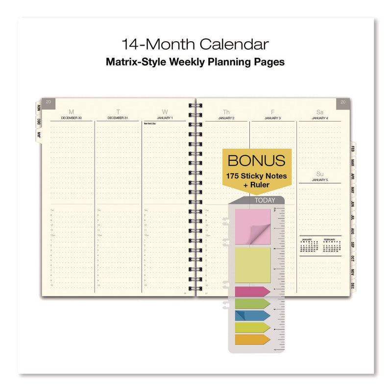 Global Printed Products Seasons Tree Weekly/Monthly Planner, Seasons Tree Artwork, 8 x 5.5, Multicolor Cover, 14-Month: Nov 2024 to Dec 2025 (GPUSPLS255820) Each