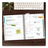 Global Printed Products Marble Weekly/Monthly Planner, Marble Stone Artwork, 11 x 8.5, White/Gray/Silver Cover, 14-Month: Nov 2024 to Dec 2025 (GPUSPLS25851106) Each
