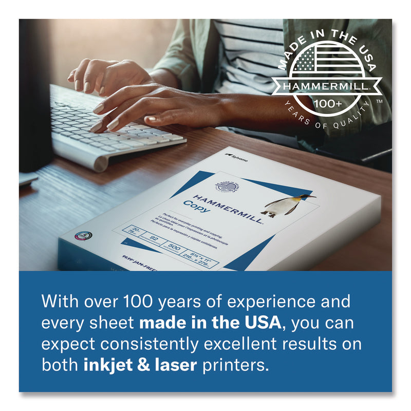 Laser Print Paper, 24 lb, 98 Bright, 8-1/2&quot; x 11&quot;, 10/Carton, Radiant White (HAM104604CT) 10 Reams