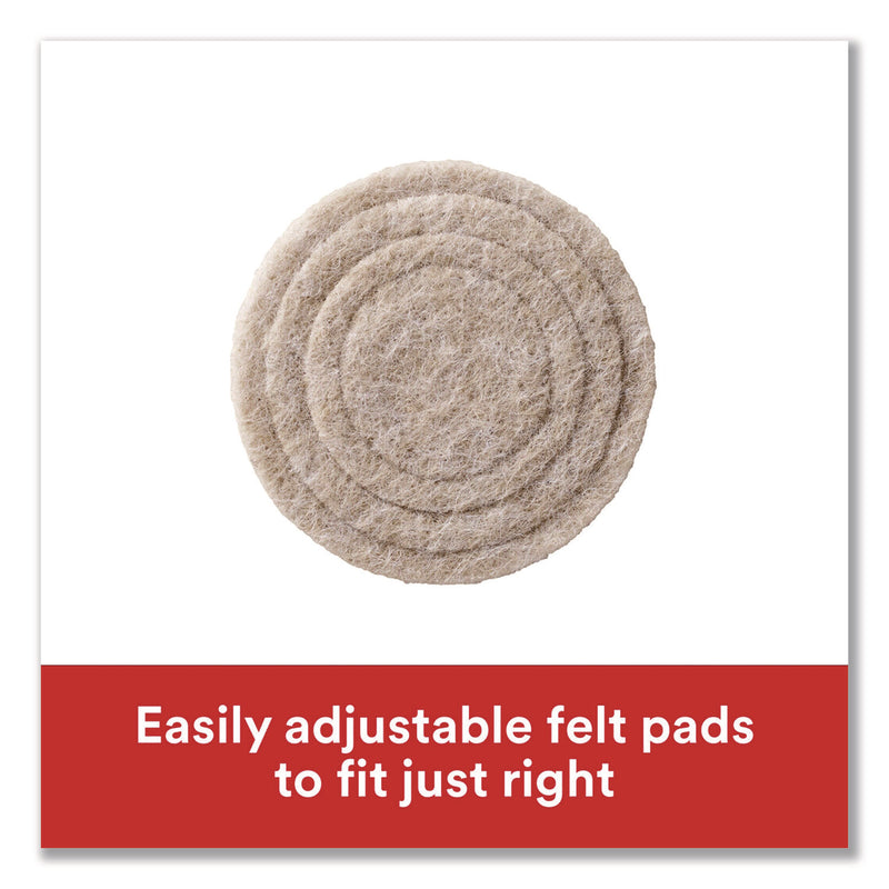 Scotch™ Custom Fit Felt Pads, 1.5" dia, Beige, 30/Pack (MMMSP884NA) Pack of 30