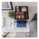 IRIS 3-Drawer Desktop Storage with Top Organizer Tray, Plastic, 12.17 x 14.33 x 12.93, Black/Translucent (IRS116351) Each