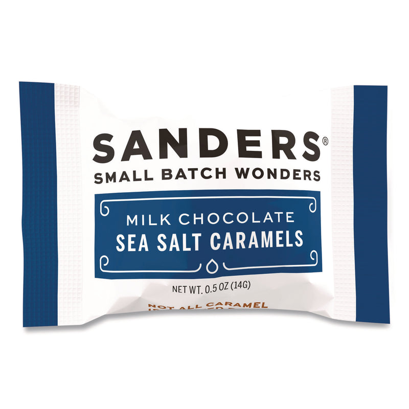 Sanders® Small Batch Wonders Snack-Size Milk Chocolate Sea Salt Caramels, 0.5 oz Individually Wrapped, 48/Box (NDEKAR27163) Box of 48