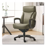 La-Z-Boy® Arcadian Bonded Leather Executive Chair, Supports Up to 275 lb, 19" x 22" Seat Height, Olive Back/Seat, Gray/Black Base (LZB60008OLV) Each