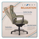 La-Z-Boy® Arcadian Bonded Leather Executive Chair, Supports Up to 275 lb, 19" x 22" Seat Height, Olive Back/Seat, Gray/Black Base (LZB60008OLV) Each