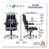 La-Z-Boy® Meyer Bonded Leather Executive Chair, Supports Up to 275 lb, 19" x 22.75", Navy Seat, Navy/Back, Silver Base (LZB60082NVYCC) Each