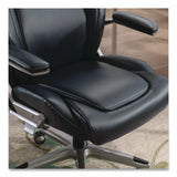 La-Z-Boy® Meyer Bonded Leather Executive Chair, Supports Up to 275 lb, 19" x 22.75", Navy Seat, Navy/Back, Silver Base (LZB60082NVYCC) Each