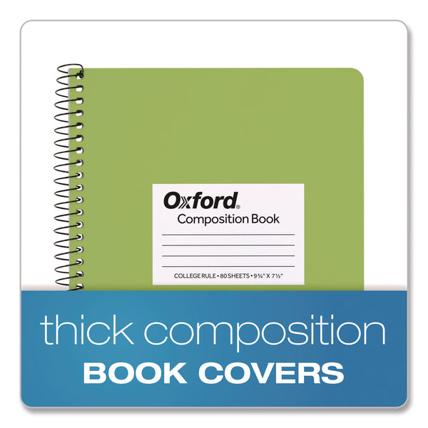 Oxford Spiralbound Composition Books, Medium/College Rule, Assorted Cover Colors, (80) 9.75 x 7.5 Sheets, 4/Pack (OXF64947) Pack of 4