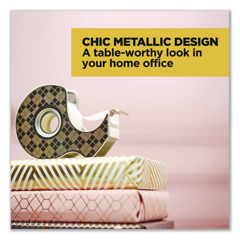 Scotch™ Stainless Steel Refillable Tape Dispenser with 2 Rolls 0.75" x 550" Tape (MMM123R) Each