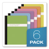 Oxford Poly Composition Books, Medium/College Rule, Assorted Cover Colors, (100) 9.75 x 7 Sheets, 6/Pack (OXF64957) Pack of 6