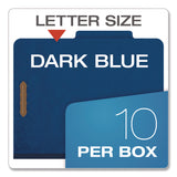 Pendaflex Classification Folders, 25pt, 1-Div, Letter, 1-3/4" Exp, 10/BX, Dark Blue (PFX23732P) Box of 10