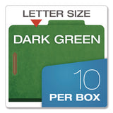 Pendaflex Classification Folders, 25pt, 2-Div, Letter, 2-1/2"Exp, 10/BX, Green (PFX24133P) Box of 10