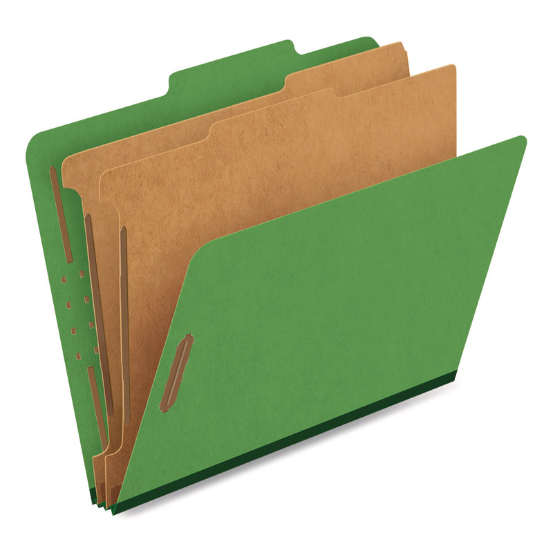 Pendaflex Classification Folders, 25pt, 2-Div, Letter, 2-1/2"Exp, 10/BX, Green (PFX24133P) Box of 10