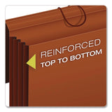 Pendaflex® Extra-Wide Expanding Wallet, 5.25" Expansion, 1 Section, Flap/Elastic Cord Closure, Letter Size, Redrope, 10/Box (PFX73186BX) Box of 10