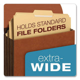 Pendaflex® Extra-Wide Expanding Wallet, 5.25" Expansion, 1 Section, Flap/Elastic Cord Closure, Letter Size, Redrope, 10/Box (PFX73186BX) Box of 10
