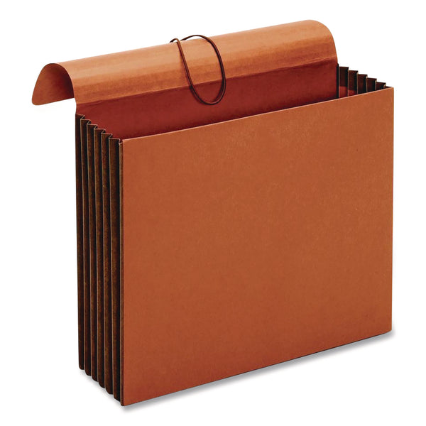 Pendaflex® Extra-Wide Expanding Wallet, 5.25" Expansion, 1 Section, Flap/Elastic Cord Closure, Letter Size, Redrope, 10/Box (PFX73186BX) Box of 10