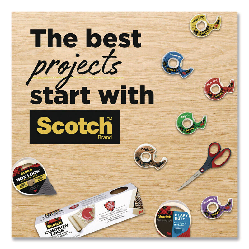 Scotch™ Double-Sided Permanent Tape in Handheld Dispenser, 1" Core, 0.5" x 500", 6/Pack (MMM6137H2PCMP) Pack of 6