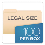 Pendaflex® Standard Manila File Folders, 1/3-Cut Tabs: Left Position, Legal Size, Manila, 100/Box (PFX753131) Box of 100