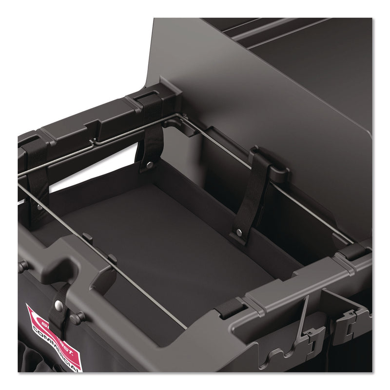 Suncast Commercial® 3-Sided Hanging Bag with Shelves for Suncast Commercial HKC1000/HKC2000 Housekeeping Carts, 25.4 gal, 15.7 x 12.4 x 30, Black (SUAHKCBAG03D) Each