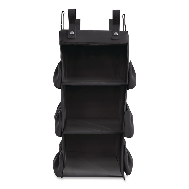 Suncast Commercial® 3-Sided Hanging Bag with Shelves for Suncast Commercial HKC1000/HKC2000 Housekeeping Carts, 25.4 gal, 15.7 x 12.4 x 30, Black (SUAHKCBAG03D) Each